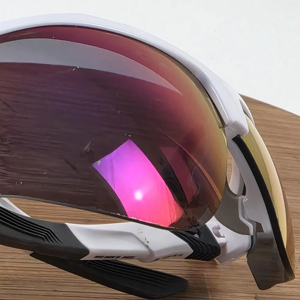 Nike Show X3 Sunglasses Mens 72-09-130 White Purple Mirrored Shield DN9252